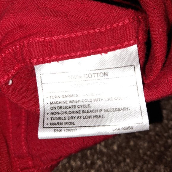 Ariat Embroidered Stitch Accent Snap Button Western Fitted Red Shirt Sz XL - Picture 12 of 12